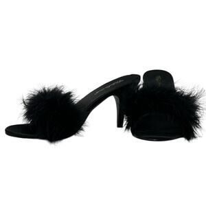 Fabulicious Black Feathers Amour - 03 Slipper Heels size 11